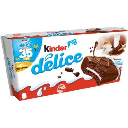 Kinder Delice Gâteaux cacao fourré lait x10 390g
