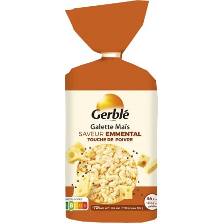 Gerble Galettes maïs saveur emmental 123,5g