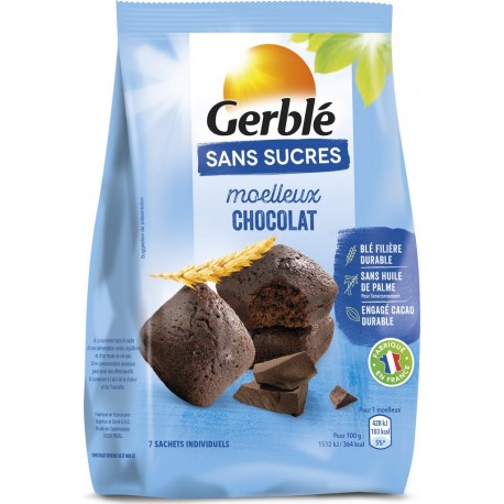 Gerble Moelleux au chocolat sans sucres