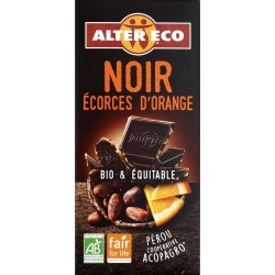 Alter Eco Chocolat bio noir écorces d'orange