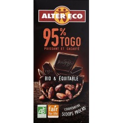 Alter Eco Chocolat noir Togo 95% bio