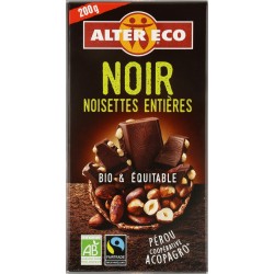 Alter Eco Chocolat noir noisettes entières bio