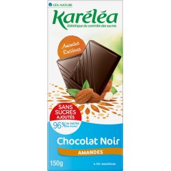 Karelea Chocolat noir aux amandes s/sucres ajoutés