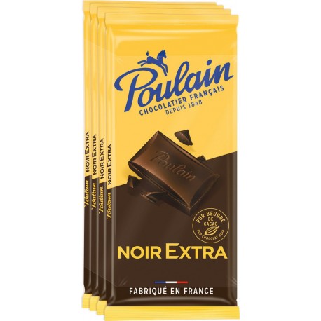 Poulain Tablettes Chocolat NOIR EXTRA 4x100g 400g