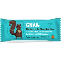 Gnaw France La Chocolaterie De Gnaw Barre chocolaté noir et écorces d'amandes