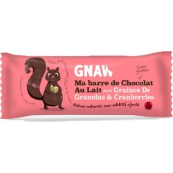 Gnaw France La Chocolaterie De Gnaw Barre chocolat lait et cranberries