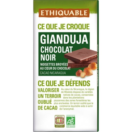 Ethiquable Chocolat noir gianduja bio