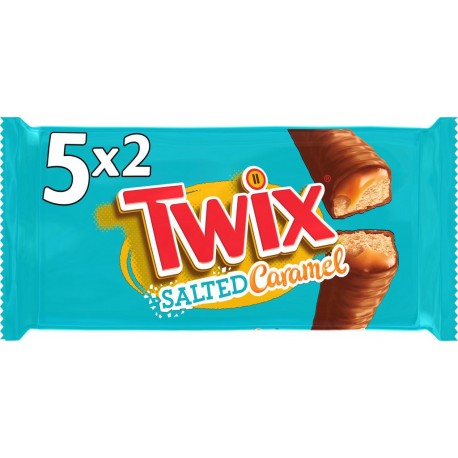 TWIX Barres chocolatées biscuits enrobée de chocolat et caramel salé