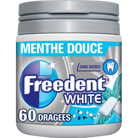 White Freedent Chewing-gum s/ sucres goût menthe douce