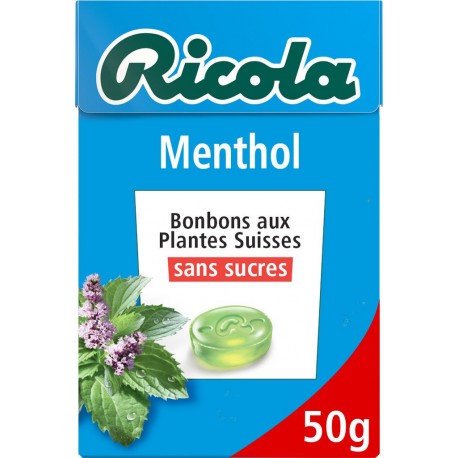 Ricola Bonbons menthol s/sucres