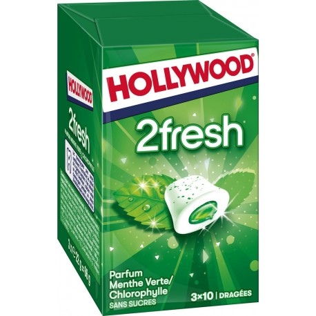 Hollywood Chewing-gum menthe verte s/sucres