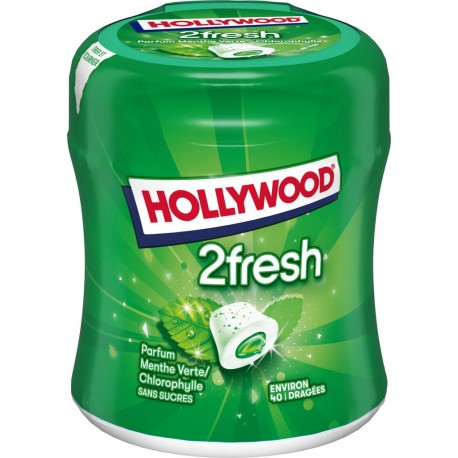 Hollywood Chewing-gum menthe verte s/sucres