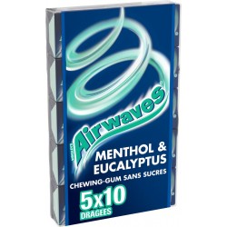 Airwaves Chewing-gum s/ sucres Menthol Eucalyptus