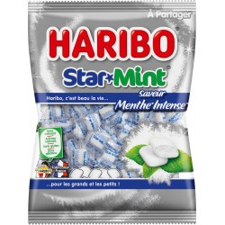 Haribo Bonbons Star Mint menthe intense 200g