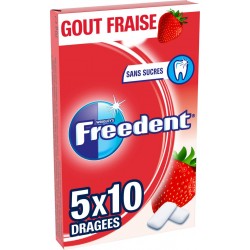Freedent Chewing-gum s/ sucres goût fraise