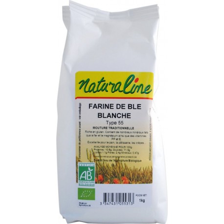 Naturaline Farine de blé blanche T55 Bio