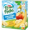 Pom'Potes Compote Pomme Banane sans sucres ajoutés 4x90g