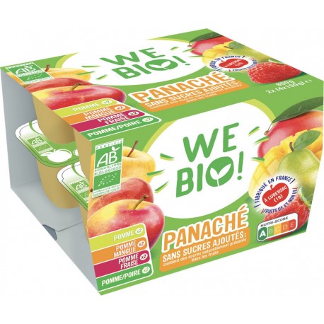 We Bio Compotes panaché sans sucres ajoutés