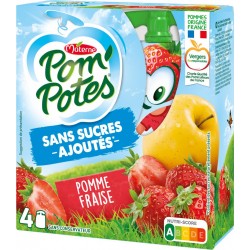 Pom Pote Compote de pomme fraise sans sucre ajouté POM'POTE