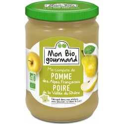 Mon Bio Gourmand Compote Bio de pomme des alpes Françaises et poire de la vallée du Rhône