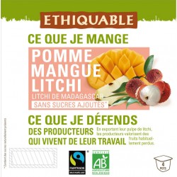 Ethiquable Compote pomme mangue litchi bio