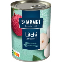 St Mamet Fruits au sirop Lychee Litchi dénoyauté 250g