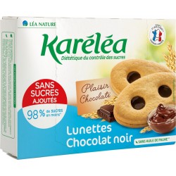 Karelea Biscuit lunettes chocolat noir sans sucre ajouté