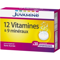 Juvamine Complément alimentaire 12 vitamines, 9 minéraux sans sucres