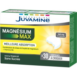 Juvamine Complément alimentaire magnésium max, vitamine B6 sans sucres