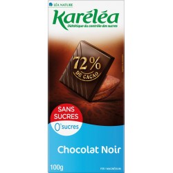 Karelea Chocolat noir 72% sans sucres