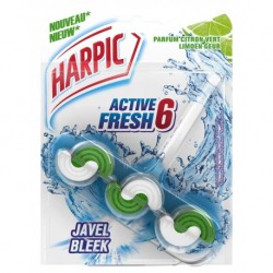 Harpic Bloc Cuvette Active Javel Fresh Citron Vert (lot de 4)