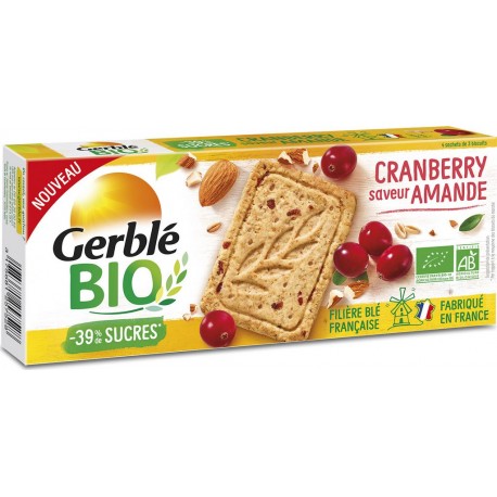 Gerble Bio Biscuit sablé amande & Cranberry Bio
