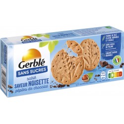Gerble Biscuits sablé noisettes & chocolat sans sucres