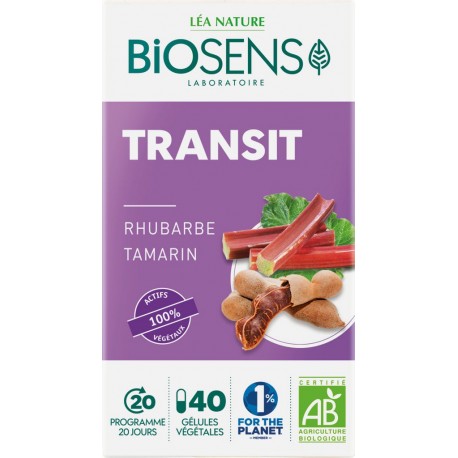 Biosens Complément alimentaire rhubarbe, tamarin transit Bio