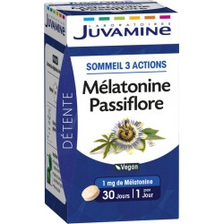 Juvamine Phyto Complément alimentaire mélatonine passiflore pour le sommeil x30