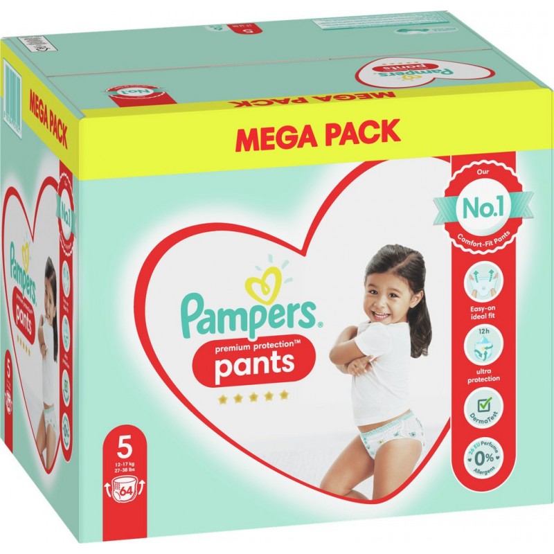 Pampers Couches bébé taille 5 : 12 - 17Kg premium protection pants