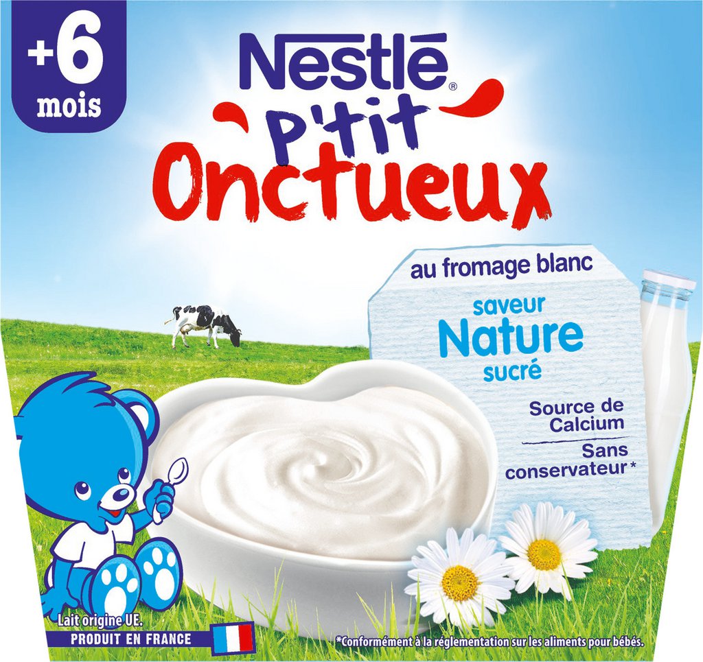 Nestle P Tit Onctueux Desserts Bebe 6 Mois Nature Sucre Nestle P Tit Onctueux Megastorexpress Com