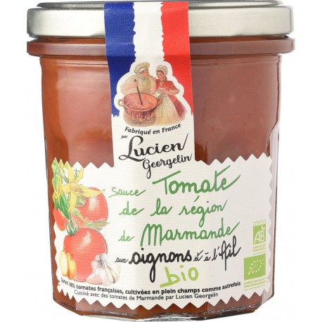 Lucien Georgelin Oignon Ail Bio Sauce tomate OIGNON & AIL BIO 300g (lot de 6)