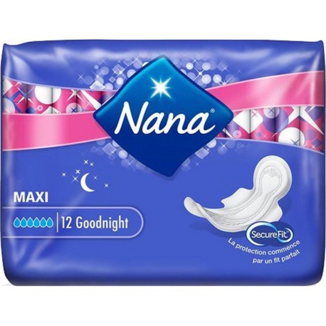 Nana Serviettes Hygiéniques Maxi Goodnight x12 (lot de 4)
