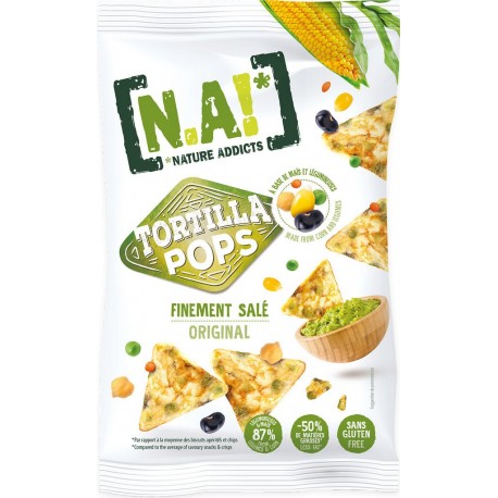 N.A! Biscuits apéritifs tortilla pops finement salé 80g (lot de 10)