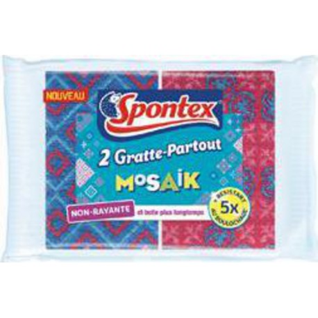 Spontex Gratte-Partout Mosaik non rayante x2