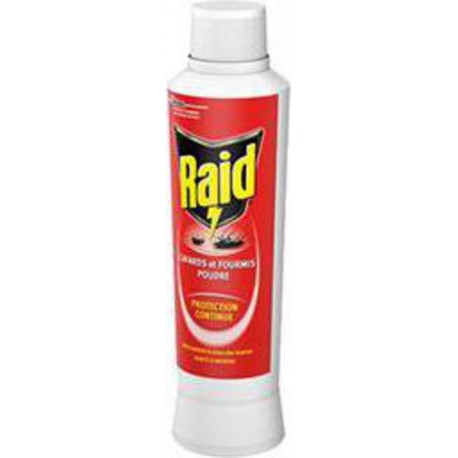 Raid Insecticide cafards et fourmis poudre le flacon de 250g