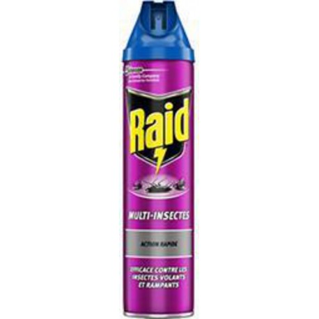 Raid Insecticide multi-insectes action rapide l'aérosol de 600ml