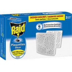 Raid Plaquettes décor anti-mouches la boîte de 2