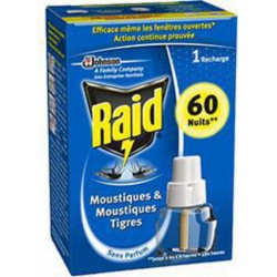 Raid Recharge moustiques u0026 moustiques tigres 60 nuits la recharge de 36,2ml