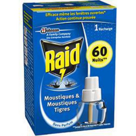 Raid Recharge moustiques u0026 moustiques tigres 60 nuits la recharge de 36,2ml