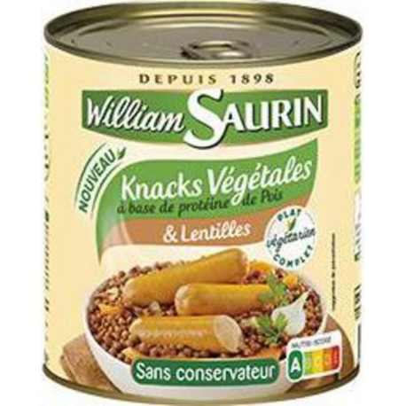 William Saurin Knacks Végétales Lentilles 800g