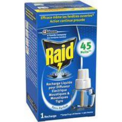 Raid Recharge diffuseur électrique liquide moustiques 45 nuits la recharge de 27ml