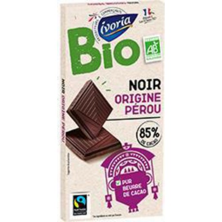 IVORIA IVOR BIO CHOC NR PEROU85% 100G