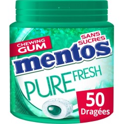 Mentos Chewing-gum Pure Fresh chloro sans sucres 100g (lot de 6)